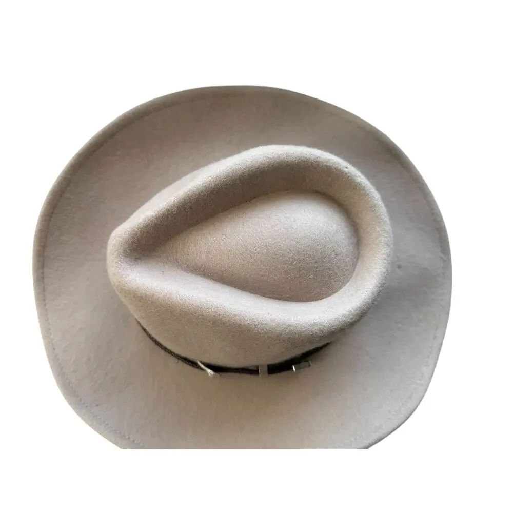 House of Harlow 1960 ladies wool cowboy hat beige